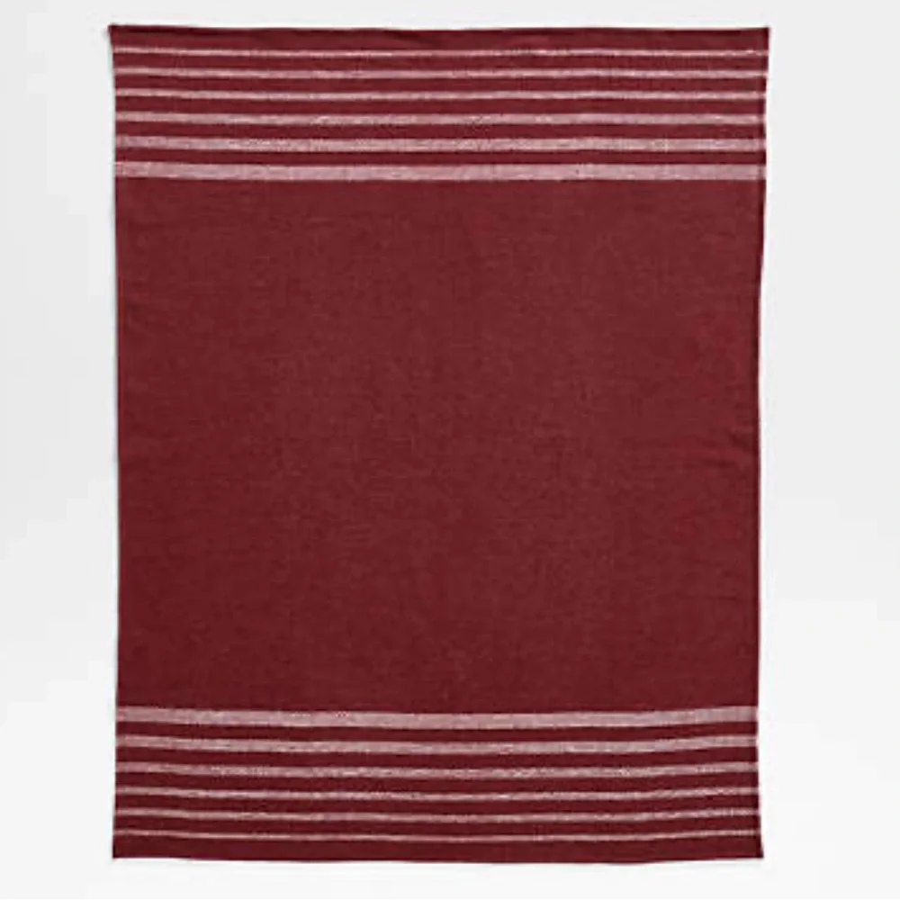 New Crate & Barrel Bungalow Luminous Red Throw Blanket